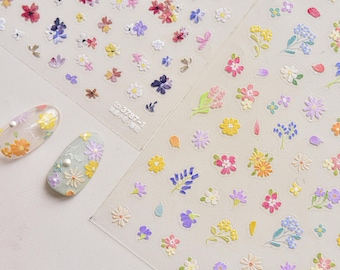 Mini Flower Nail Stickers – 3 Styles