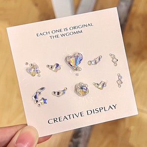 Nail Rhinestones - Crystal clear heart ans stars- High quality Crystals set - Nail Gems