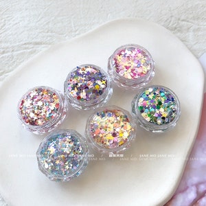 Reflection - iridescent Nail chunky glitter mix - Sweet Girls  -2g per container