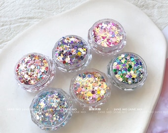 Reflexão - mistura iridescente de glitter robusto para unhas - Sweet Girls -2g por recipiente