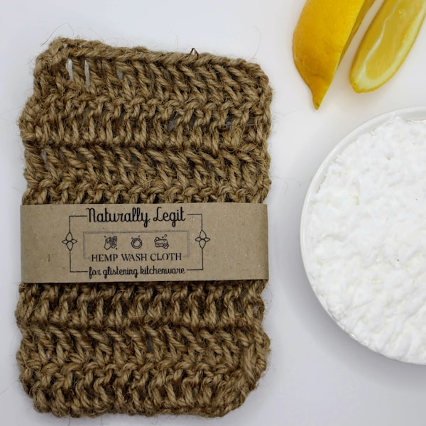 Hemp Wash Cloth - dish washing