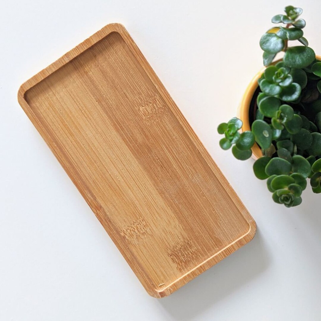 Natural Bamboo Vanity Tray Etsy