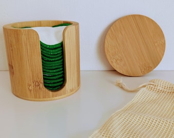 Reusable Bamboo Cotton Makeup Remover Pads, Eco Friendly, Washable, Sustainable Facial Rounds. Zero Waste Living