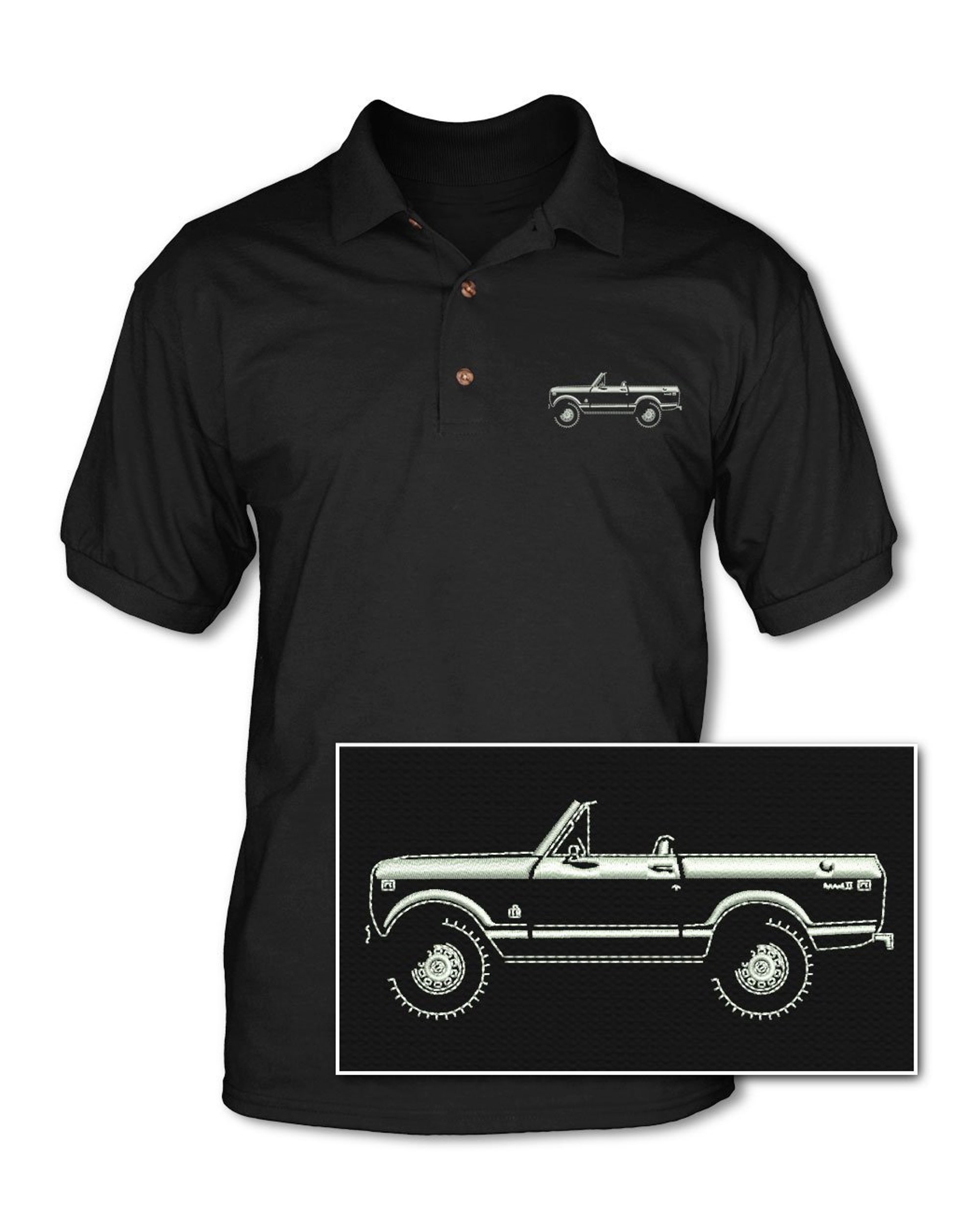 Discover 1971 - 1980 International Scout II Adult Pique Polo Shirt - American Classic Car