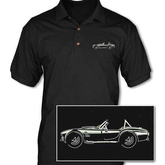 1965 AC Shelby Cobra 427 SC Side View Adult Pique Polo Shirt - American Classic Car