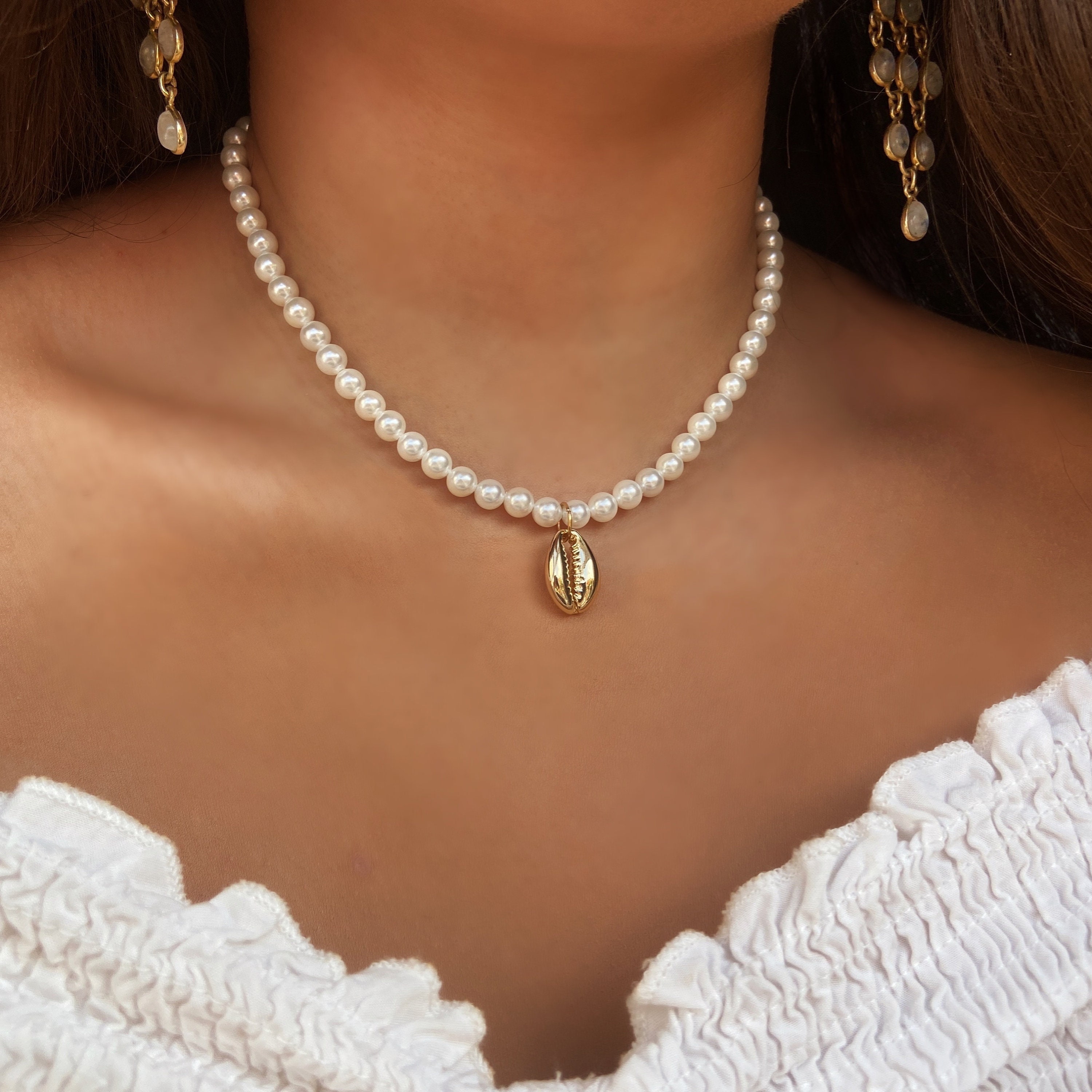 Cavigliera, corda e conchiglia, must-have estivo, per donna, modello I