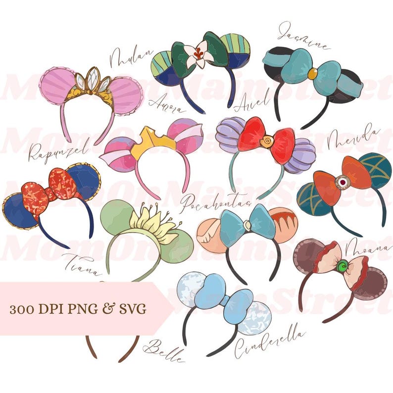 Princess Mickey Ears SVG + PNG, Disney Trip (instant Download) - Etsy