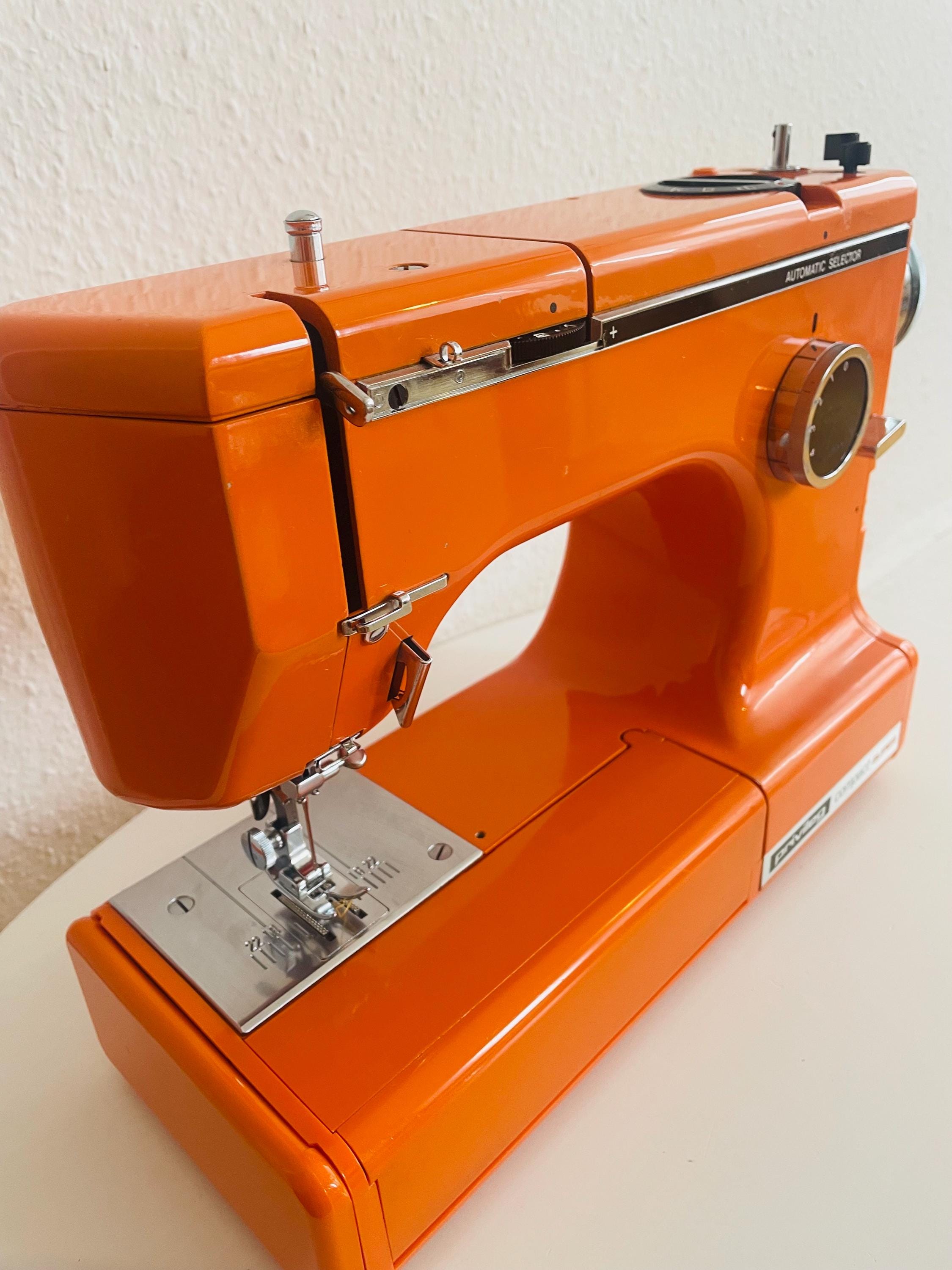Vintage Privileg Compact Super Model 930 Sewing Machine Orange