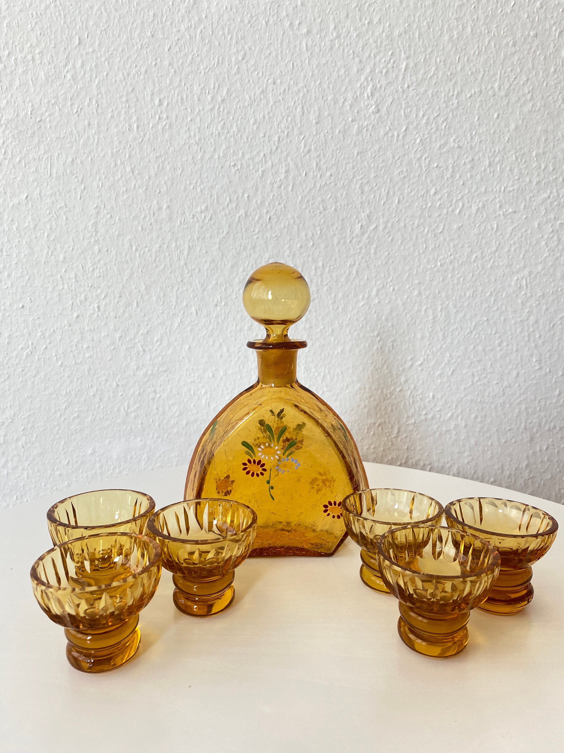 アメリカ製 1950s ヴィンテージ ブラウンガラス ランプ ミッド