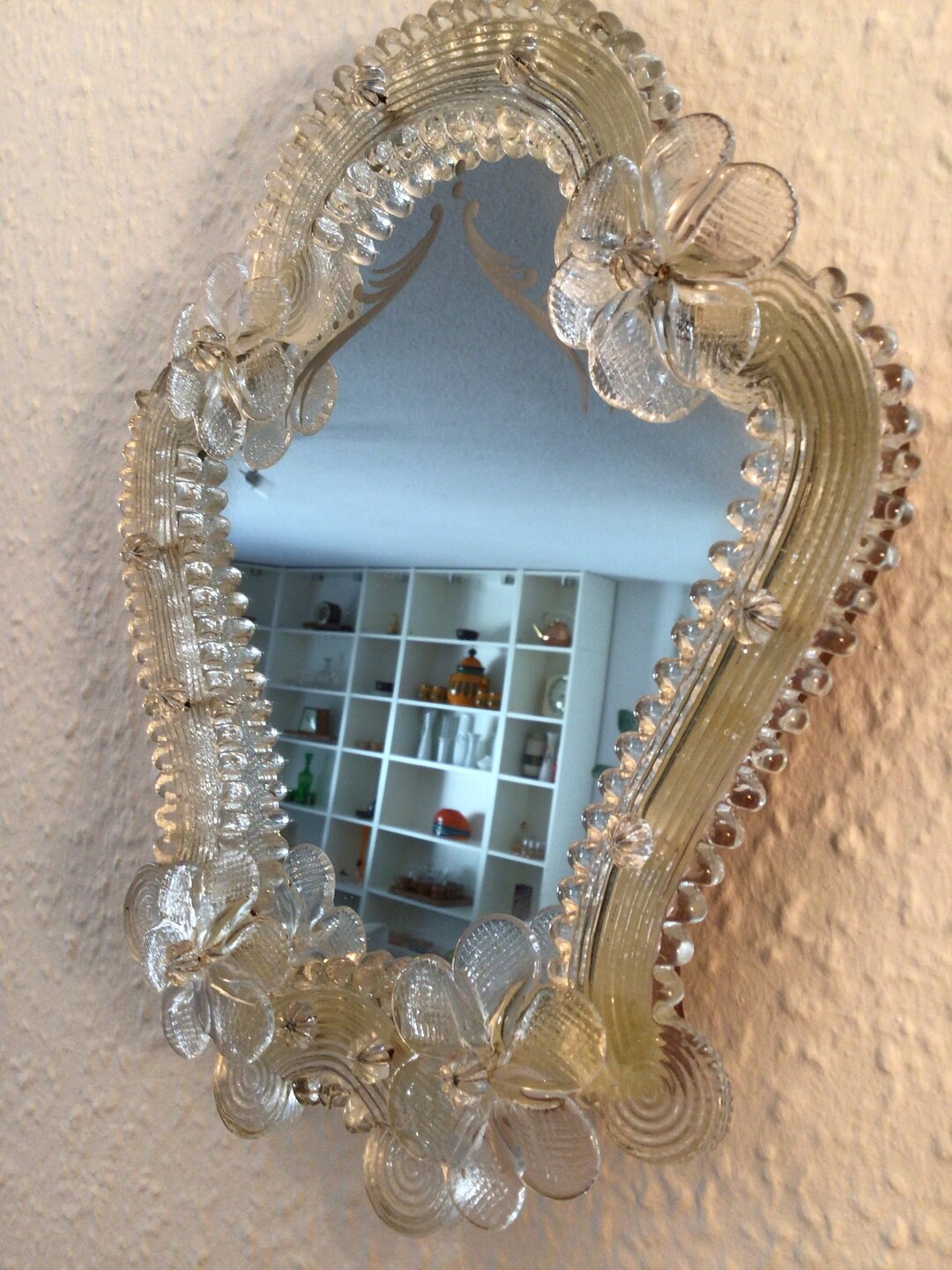Vintage Murano Glass Mirror Handcrafted in Italy Etsy