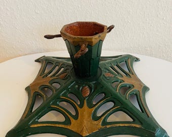 ヴィンテージの赤と緑の金属製クリスマスツリースタンド - Etsy 日本