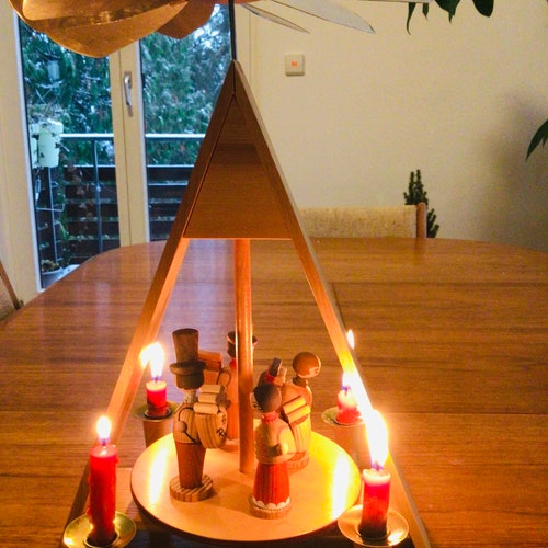 Vintage German Christmas Pyramid Erzgebirge Original 1970s Etsy