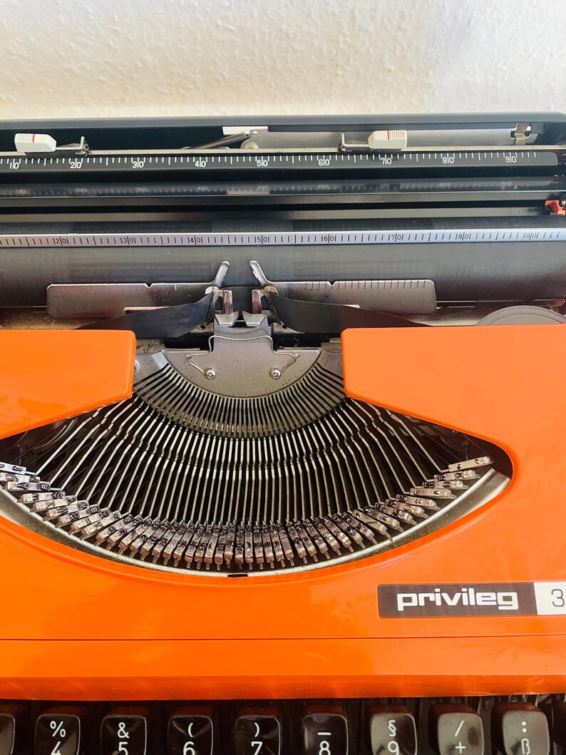 Typewriter Ruler Vintage Orange Color Typewriter Model Privileg 300T- 1970's - Etsy