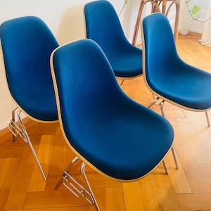 Vintage Eames Herman Miller Chair: Rare Blue Fiberglass, Mid-Century Modern- ***PRICE PER CHAIR***
