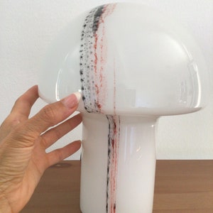 Rare Vintage Mid Century German design by Peill & Putzler Glass Mushroom shape Table lamp  1960s- PRICE PER LAMP****