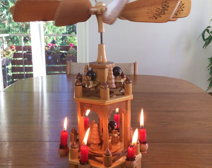 Vintage German Christmas Pyramid 1950's Original Etsy