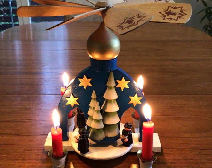 Vintage German Christmas Pyramid 1980s Original Etsy