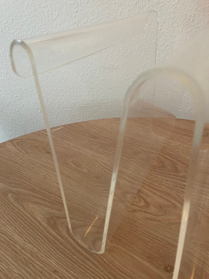 Vintage Mid Century Acrylic Magazine Rack Storage Lounge Etsy