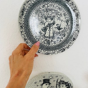 Vintage Set of 2 Plates by Bjørn Wiinblad for Nymølle- Denmark  1960&#39;s