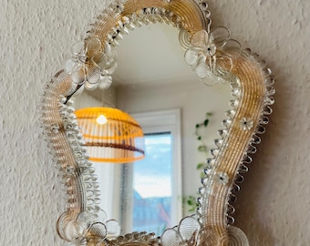Vintage Venezianische Murano Glas Spiegel 1960er Jahre