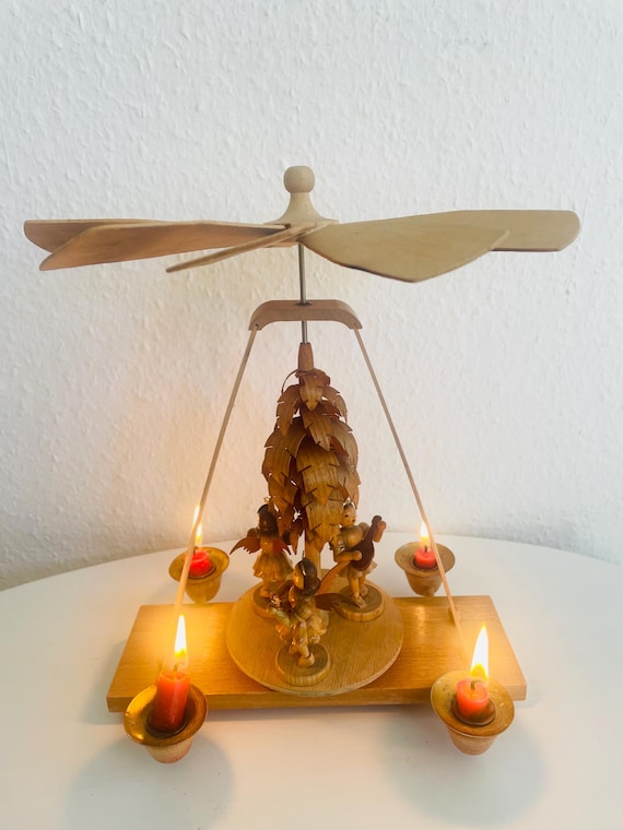 ヴィンテージ 本物 ドイツ製 クリスマスピラミッド エルツ山地 1990