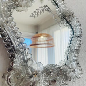 イタリア⭐︎MURANO☆大型⭐︎ヴェネチアンムラノガラスミラー☆壁掛鏡 ムラーノガラス（ベネチアングラス）鏡 – chisa