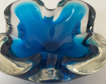 Vintage Mid-Century Murano glass ashtray/bowl Murano Venetian  -Italy- 1960&#39;s