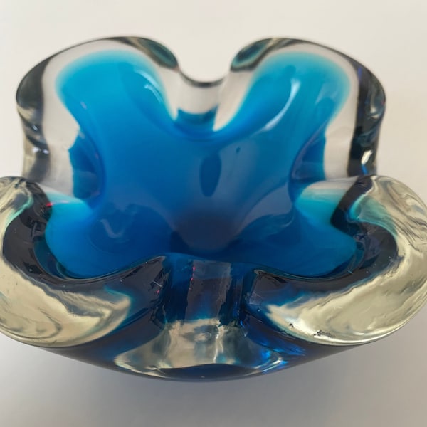 Vintage Mid-Century Murano glass ashtray/bowl Murano Venetian  -Italy- 1960's