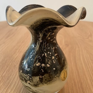 Vintage Mid Century Hand Blown Murano Swirl Multi-colour Vase 1960&#39;s