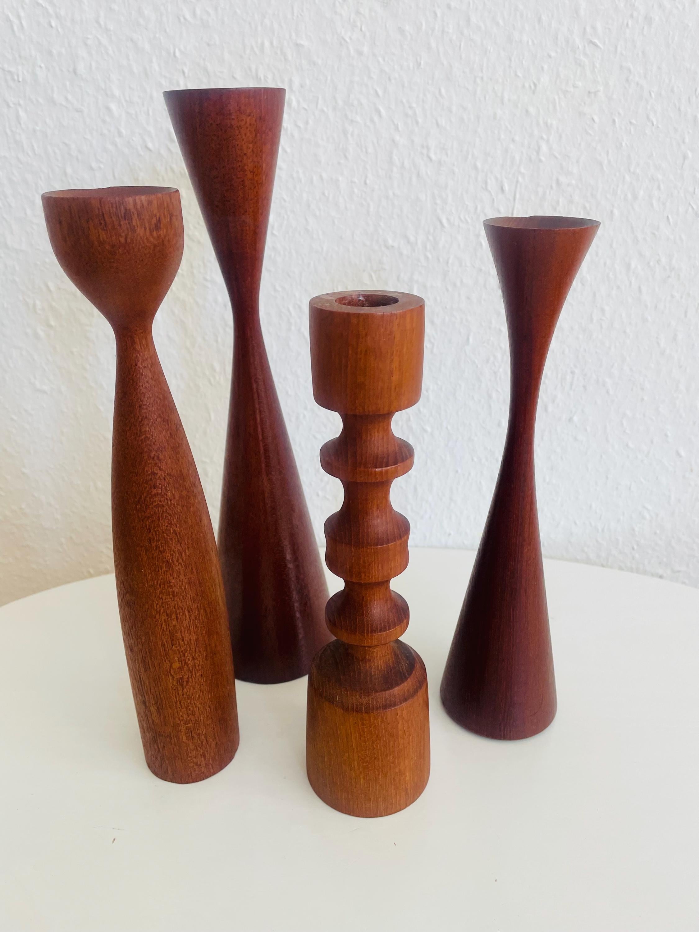 【ビンテージ】チーク キャンドル ホルダー 2本 木製 スタンド 北欧 TEAK ビンテージ】チーク キャンドル ホルダー 2本 木製 スタンド