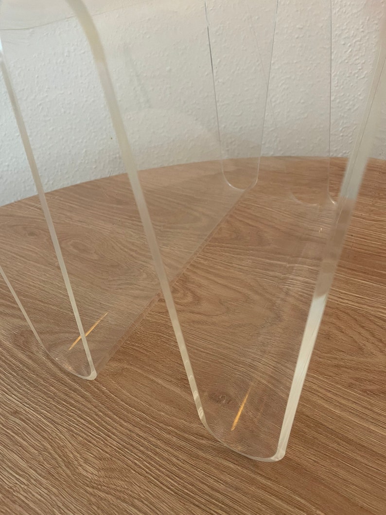 Vintage Mid Century Acrylic Magazine Rack Storage Lounge Etsy