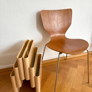 Vintage Italian Kartell Six Compartments Magazine Rack by Giotto Stoppino, Space age design 1970&#39;s