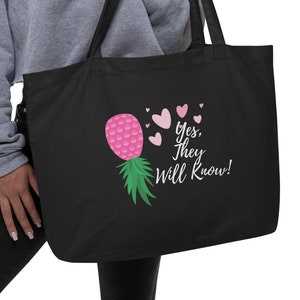 Upside-Down Pineapple Organic Cotton Tote Bag