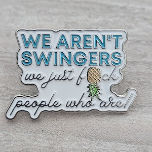 Upside Down Pineapple Enamel Pin: Swinger Lifestyle Gift (1.25")