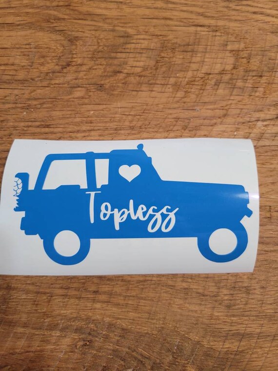 Topless Jeep Decal Upsidedown Pineapple Sticker Discreet Etsy