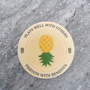 Friends with Benefits and Play Well with Others Sticker / Swinger lifestyle sticker or decal / Thick, durable and weatherproof