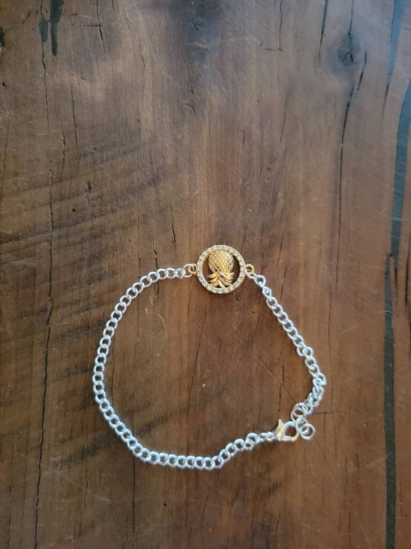 Pineapple Anklet Upside Down Pineapple Anklet Lifestyle Etsy