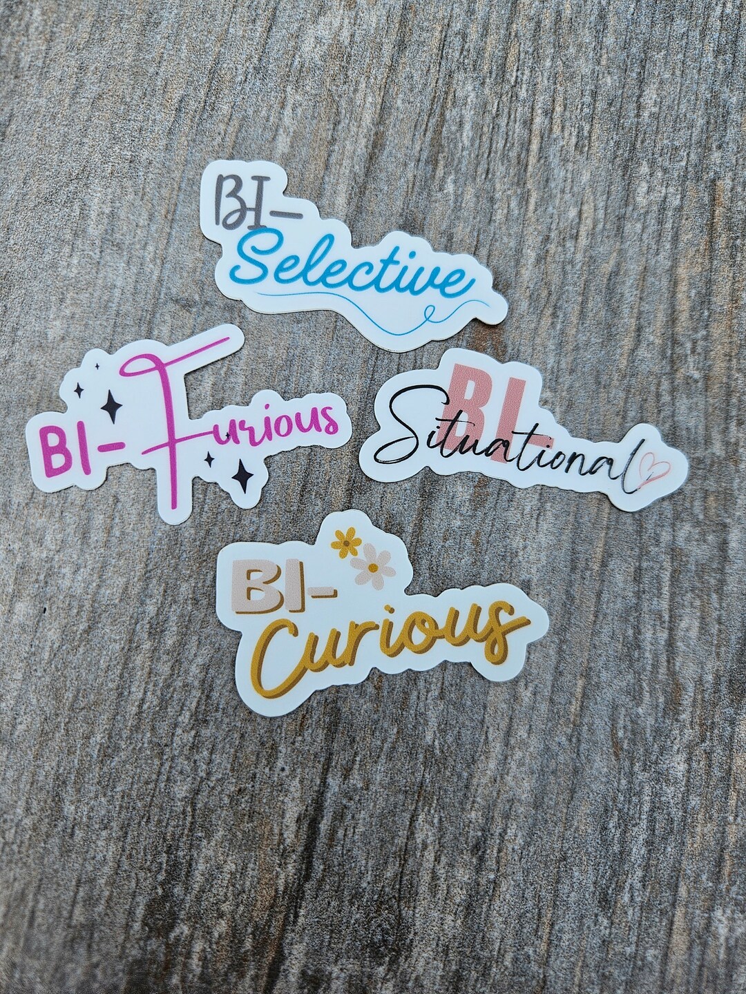 Bi Pride Vinyl Stickers: LGBTQ Water Bottle Decals - Etsy