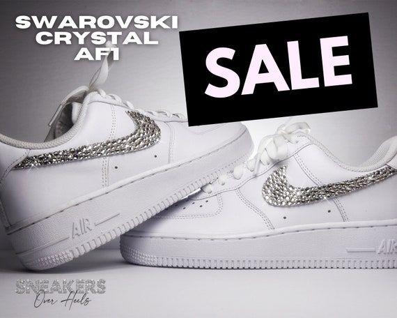 Air Force 1 met Swarovski Crystal Swoosh SALE MATEN Strass - Etsy Nederland