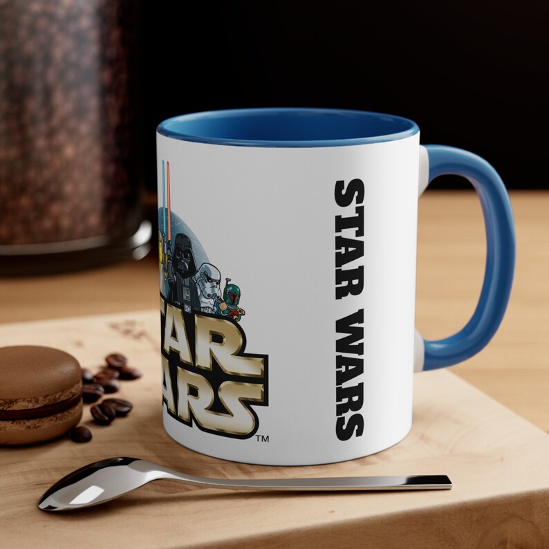 Star Wars Coffee Mug, Galactic Ceramic Mug, Jedi Design Coffee Cup, Star Wars Patterned Ceramic
