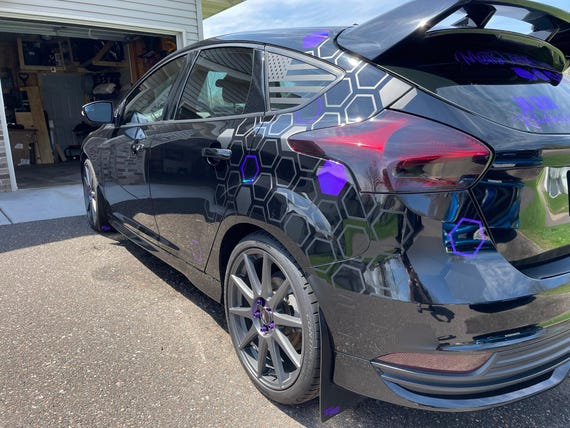 Hexagon / Honeycomb JDM Decal Sticker 4.5 inch / Hex Side Vehicle Wrap / Truck SUV Decals / Fits ANY Vehicle / Laptop/ Desktop