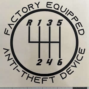 Save the Manuals shift pattern Decal (Customizable)