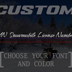 MN Snowmobile Registration Number Set