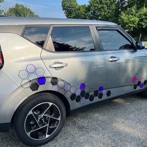 Hexagon / Honeycomb JDM Decal Sticker 4.5 inch / Hex Side Vehicle Wrap / Truck SUV Decals / Fits ANY Vehicle / Laptop/ Desktop image 4