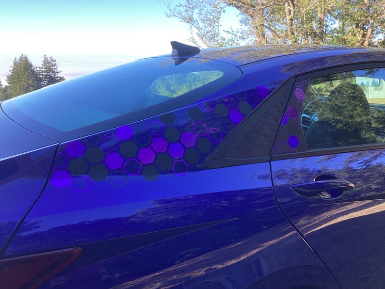 Calcomanía para auto JDM hexagonal/panal de 2 pulgadas/Crea tu propia envoltura para vehículo/Calcomanías para camioneta, auto, SUV/Se adapta a cualquier auto/computadora portátil/computadora de escritorio imagen 6