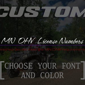 MN ATV Registration Number Set