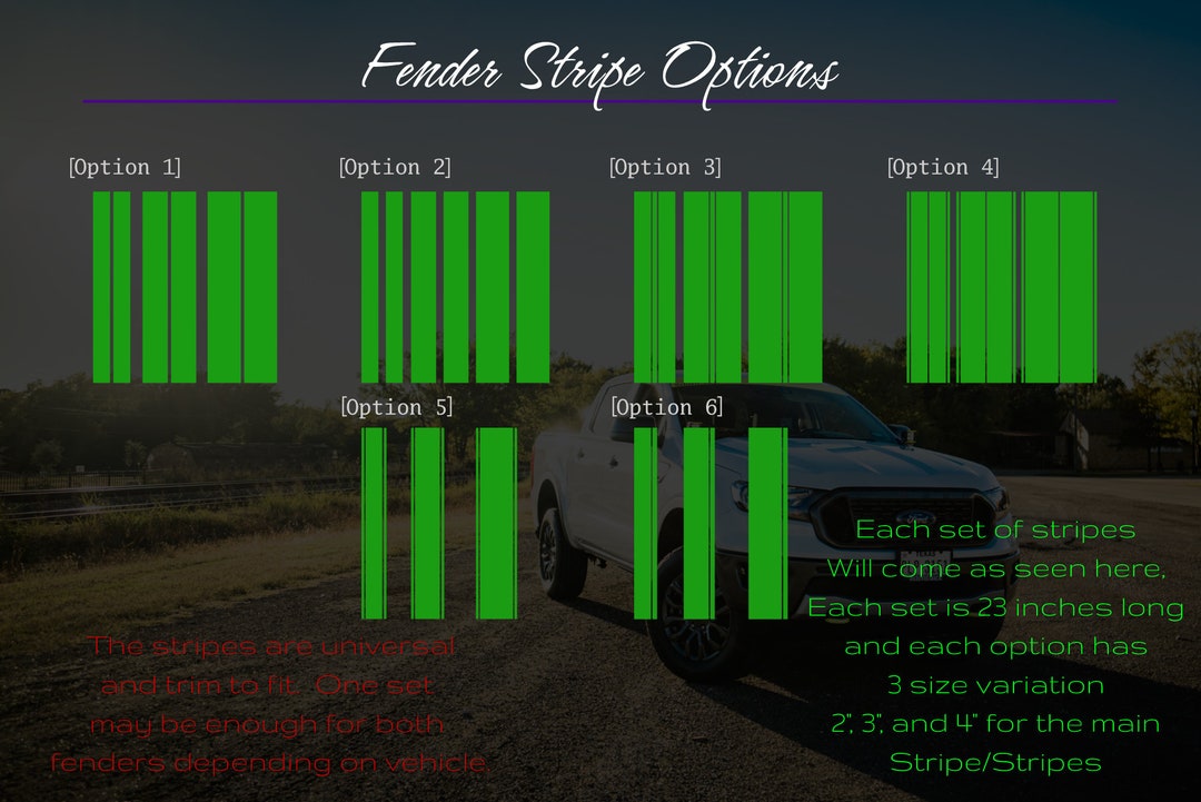 Fender Stripes / Fender Hash Marks Sticker Decal / Vehicle Etsy