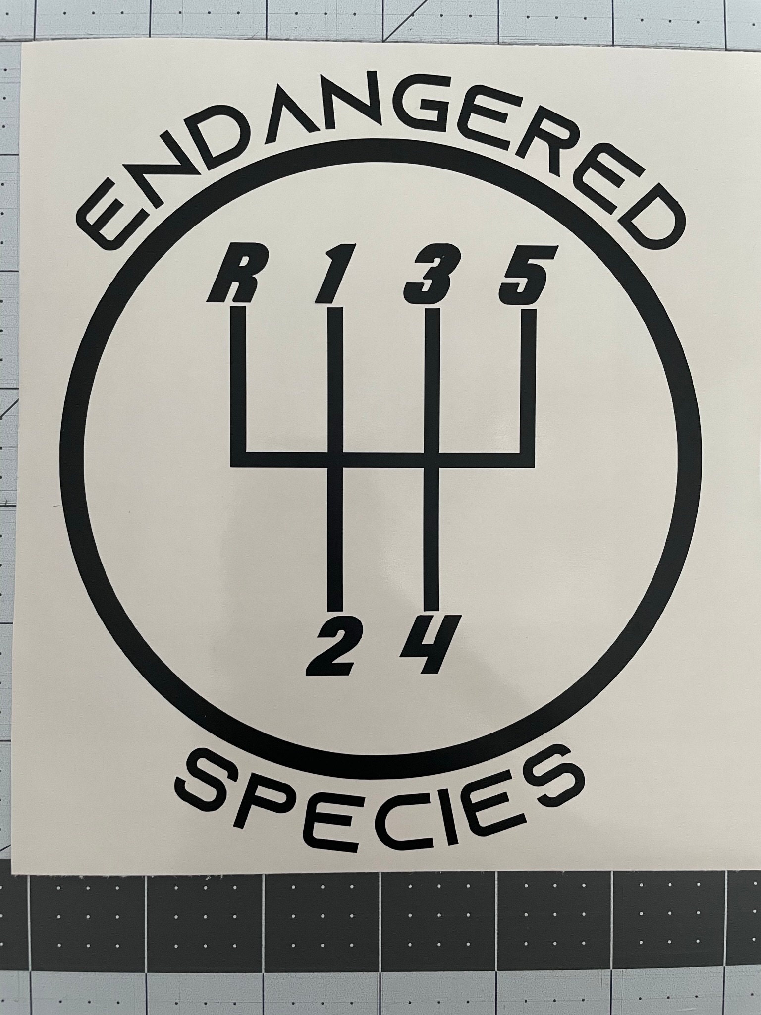 Save the Manuals Shift Pattern Decal customizable Etsy