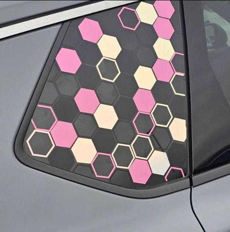 Calcomanía para auto JDM hexagonal/panal de 2 pulgadas/Crea tu propia envoltura para vehículo/Calcomanías para camioneta, auto, SUV/Se adapta a cualquier auto/computadora portátil/computadora de escritorio imagen 11