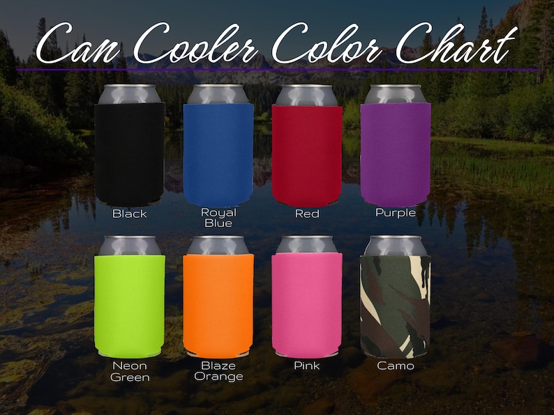 Single Color Design 12oz. Can Coolers - Etsy
